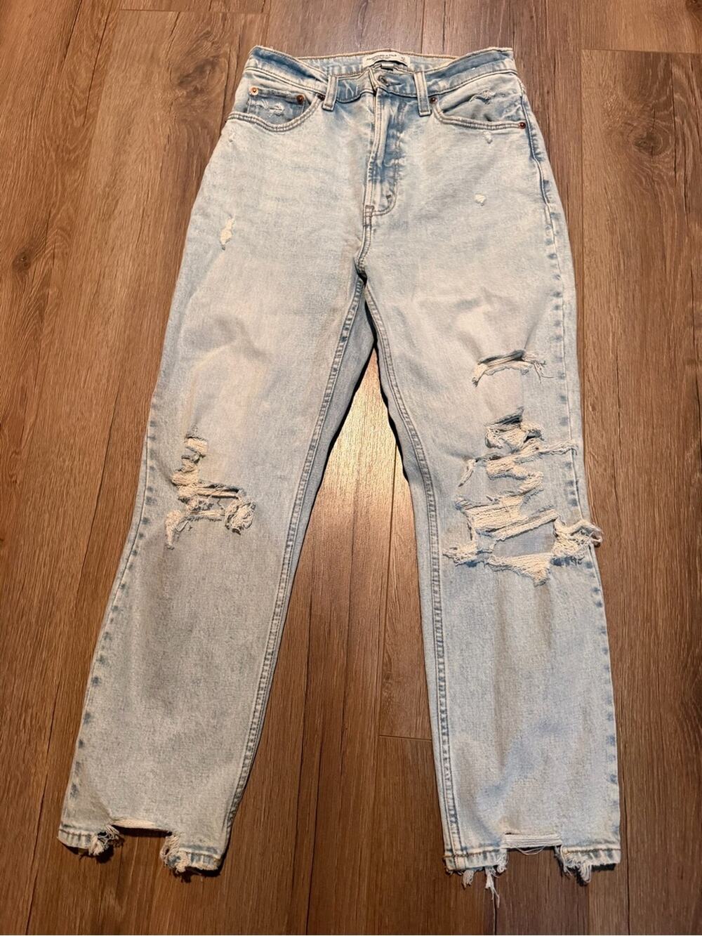 Abercrombie & Fitch The Ankle Straight Ultra High Rise Curve Love Size 4 Women’s